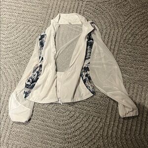 Elegant Women's Cream and Black Bomber Jacket